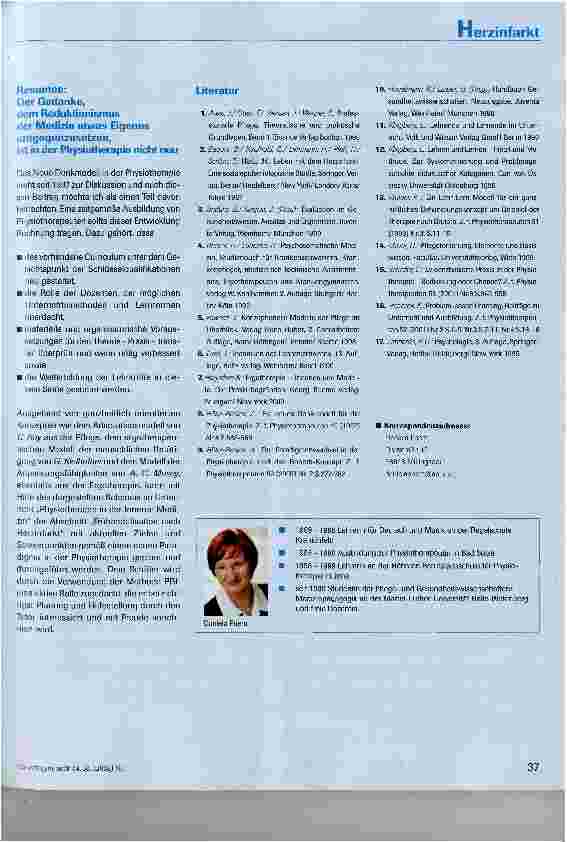 Vorschauseite 5: Ganzheitlich orientierte Frühmobilisation nach Herzinfarkt im Unterricht Physiotherapie in der Inneren Medizin