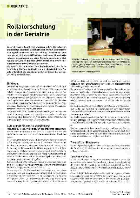 Vorschauseite 1: Rollatorschulung in der Geriatrie
