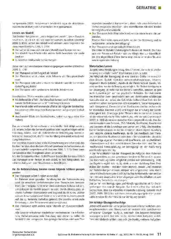 Vorschauseite 2: Rollatorschulung in der Geriatrie