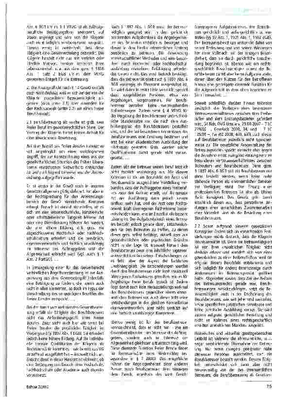 Vorschauseite 2: Zur Gewerbeanmeldung des Berufsbetreuers § 14 GewO