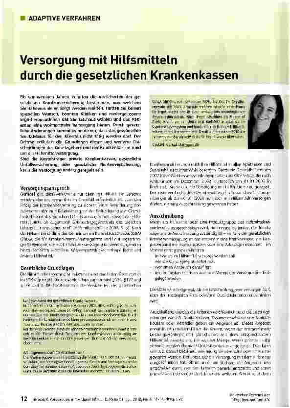 Vorschauseite 1: Versorgung mit Hilfsmitteln durch die gesetzlichen Krankenkassen