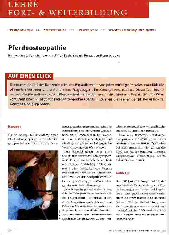 Vorschauseite 1: Pferdeosteopathie