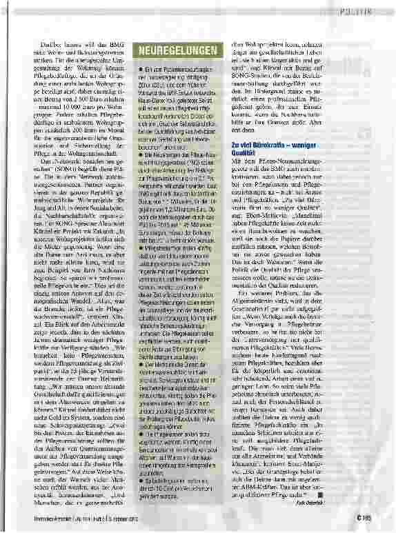 Vorschauseite 2: Mehr Geld für Demenzkranke