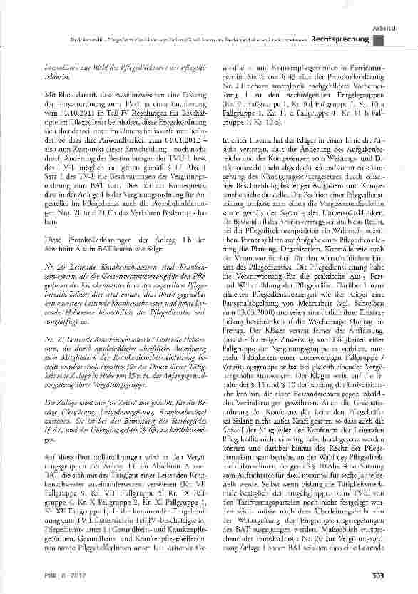 Vorschauseite 6: Direktionsrecht-Pflegedienstleiter/-innen des Universitätsklinikums des Saarlandes behalten ihre Kompetenzen
