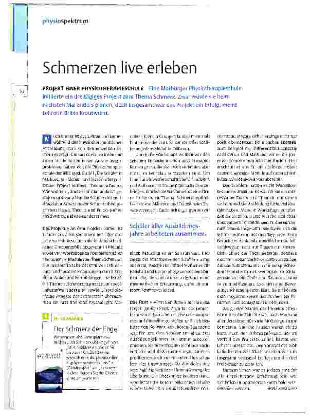 Vorschauseite 1: Schmerzen live erleben