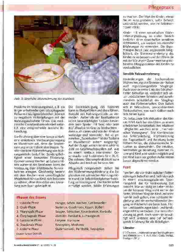 Vorschauseite 4: Sozialpädiatrische Behandlung frühkindlicher Fütterund Essstörungen - pflegerische Aspekte