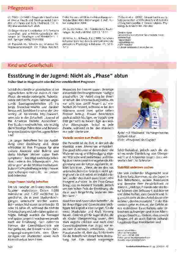 Vorschauseite 5: Sozialpädiatrische Behandlung frühkindlicher Fütterund Essstörungen - pflegerische Aspekte