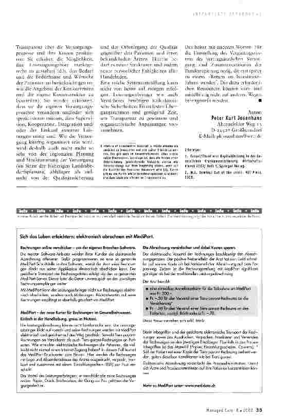 Vorschauseite 3: Kompatibilität der Vergütungssysteme -Motor der Integration von Gesundheitsdienstleistungen in Deutschland