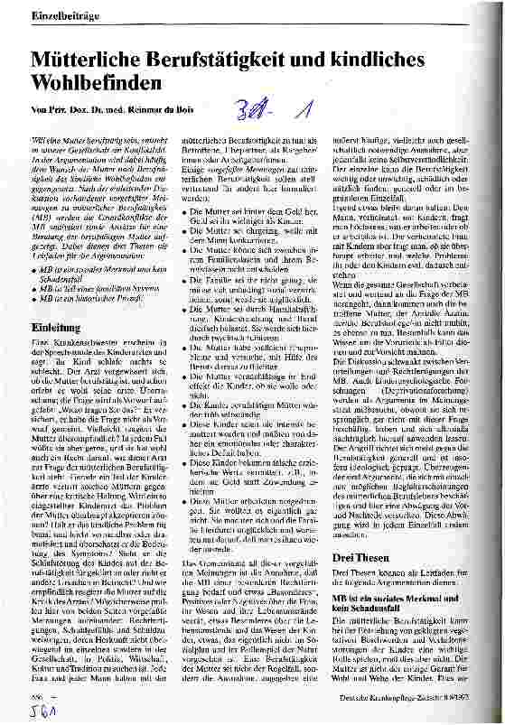 Vorschauseite 1: Mütterliche Berufstätigkeit und kindliches Wohlbefinden