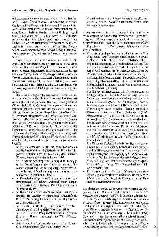 Vorschauseite 2: Pflegevisite: Möglichkeiten und Grenzen