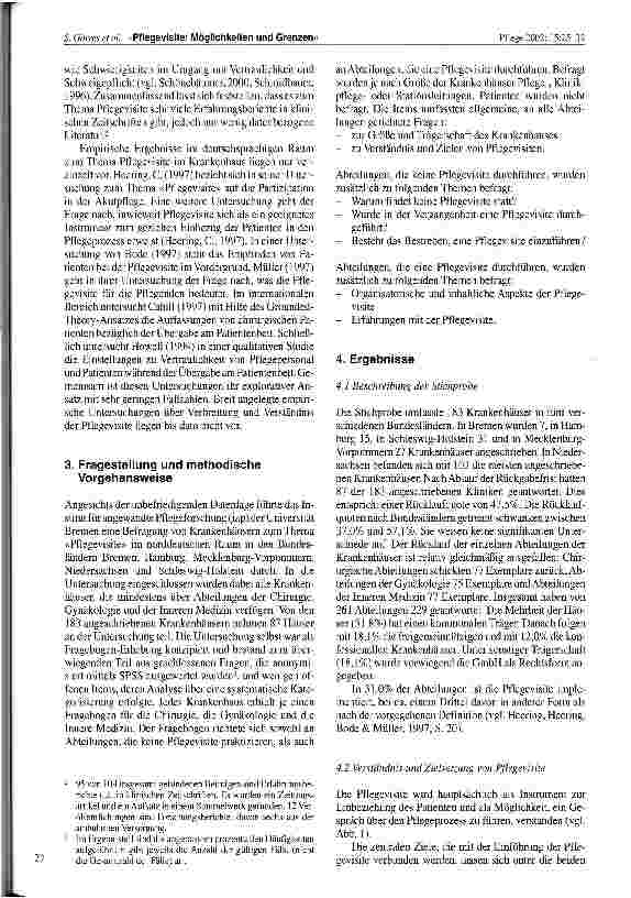 Vorschauseite 3: Pflegevisite: Möglichkeiten und Grenzen