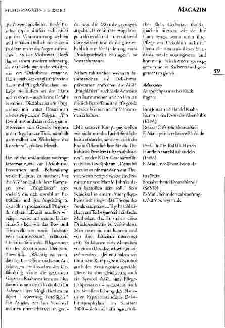 Vorschauseite 2: Kampagne der Aktion gegen Gewalt in der Pflege: Wir retten unsere Haut!