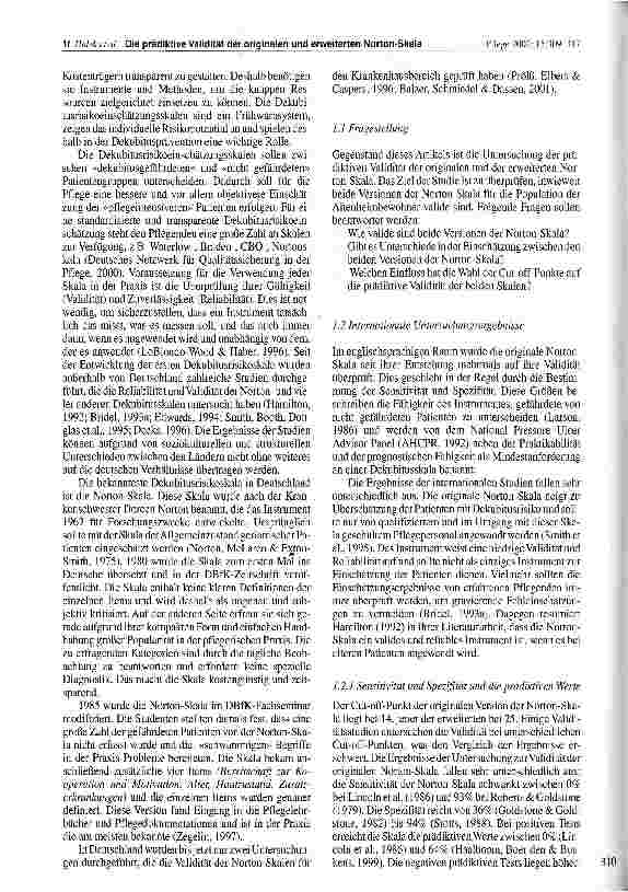 Vorschauseite 2: Die prädiktive Validität der originalen und erweiterten Norton-Skala in der Altenpflege