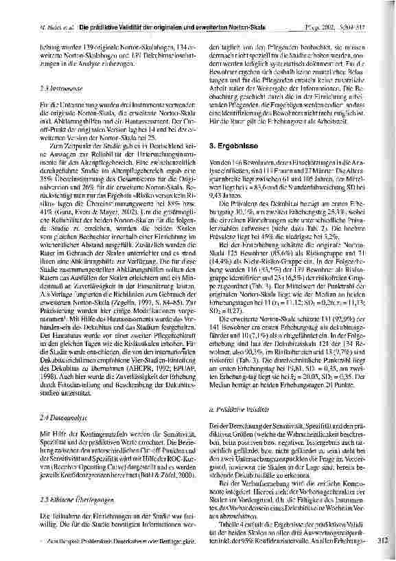 Vorschauseite 4: Die prädiktive Validität der originalen und erweiterten Norton-Skala in der Altenpflege