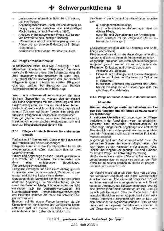 Vorschauseite 6: Möglichkeiten und Probleme in der Arbeit mit Angehörigen
