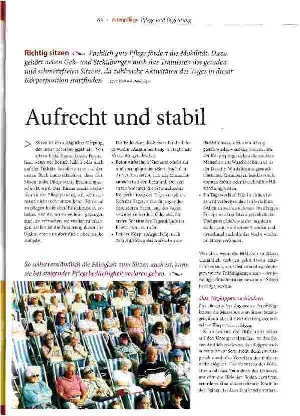 Vorschauseite 1: Aufrecht und stabil