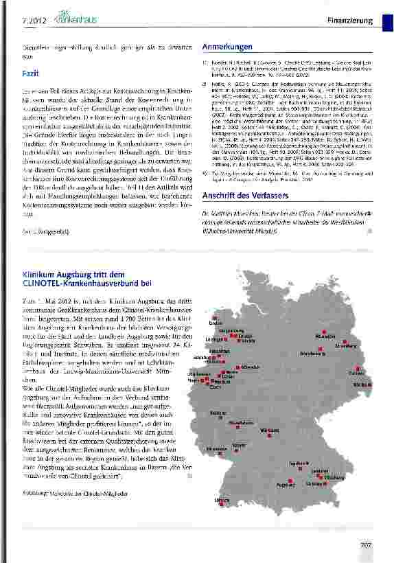Vorschauseite 5: Kostenrechnung in Krankenhäusern (I)