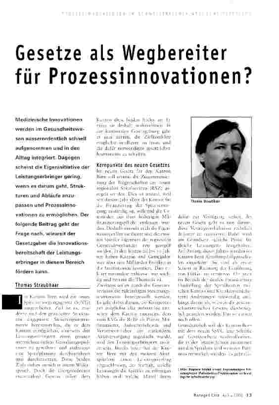 Vorschauseite 1: Gesetze als Wegbereiter für Prozessinnovationen?