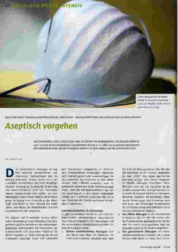 Vorschauseite 1: Aseptisch vorgehen