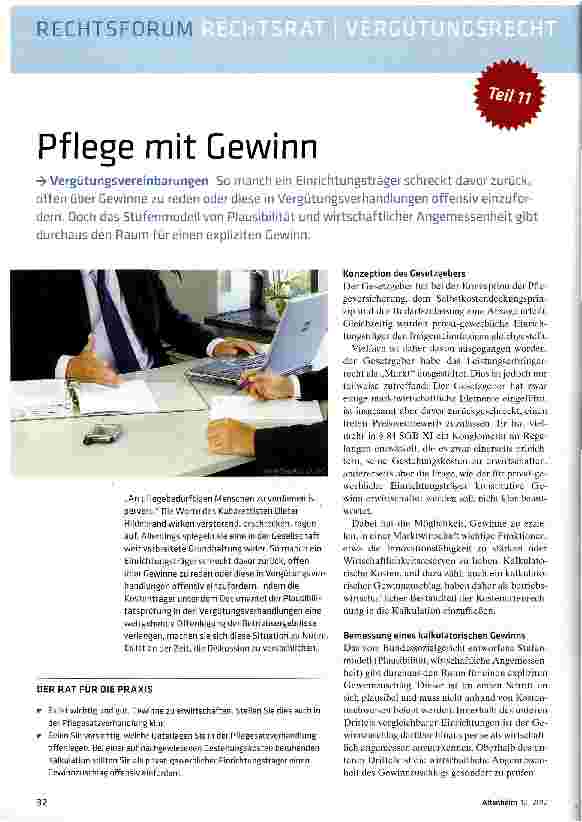 Vorschauseite 1: Pflege mit Gewinn