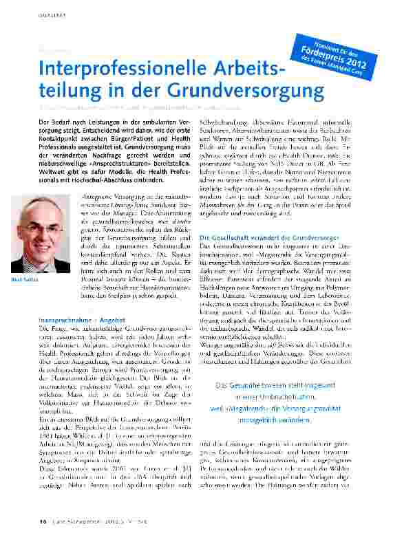 Vorschauseite 1: Interprofessionelle Arbeitsteilung in der Grundversorgung