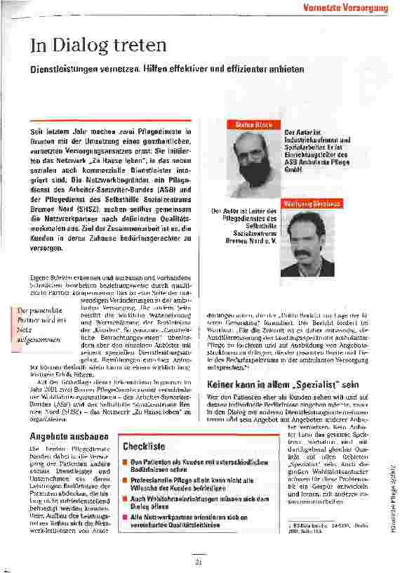 Vorschauseite 1: In Dialog treten