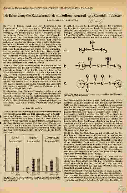 Vorschauseite 1: Die Behandlung der Zuckerkrankheit mit Sulfonylharnstoffen und Guanidin-Tabletten