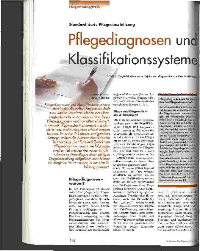 Vorschauseite 1: Pflegediagnosen und Klassifikationssysteme Teil 2