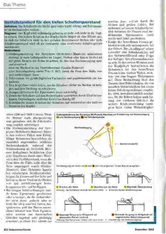 Vorschauseite 2: HAVARIE-ÜBUNGENHEBAMMENHILFE BEI SCHULTERDYSTOKIE