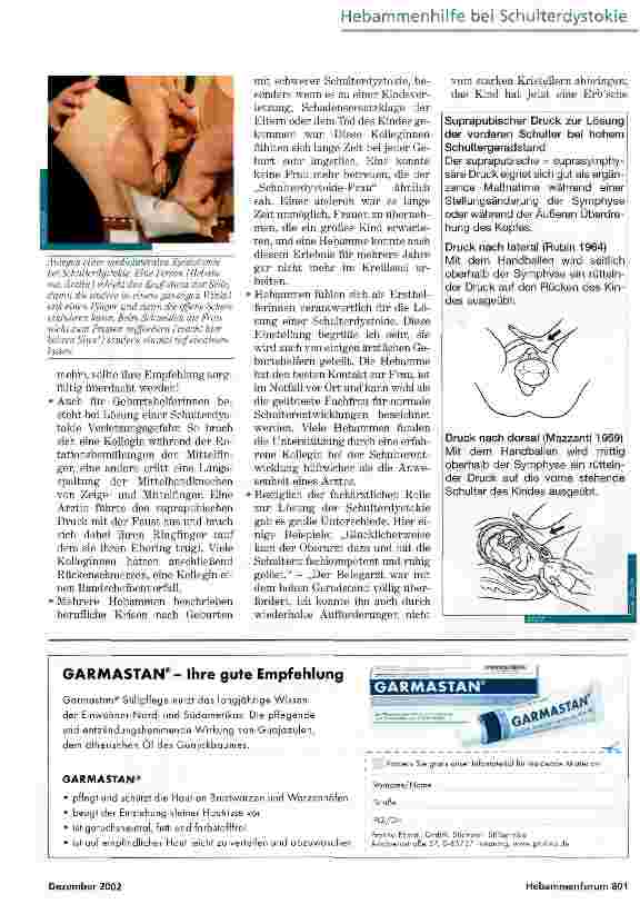 Vorschauseite 3: HAVARIE-ÜBUNGENHEBAMMENHILFE BEI SCHULTERDYSTOKIE