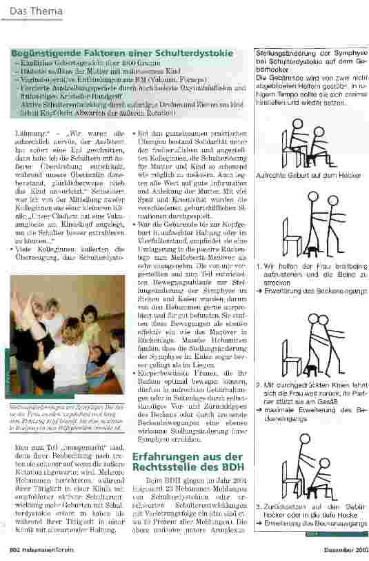Vorschauseite 4: HAVARIE-ÜBUNGENHEBAMMENHILFE BEI SCHULTERDYSTOKIE
