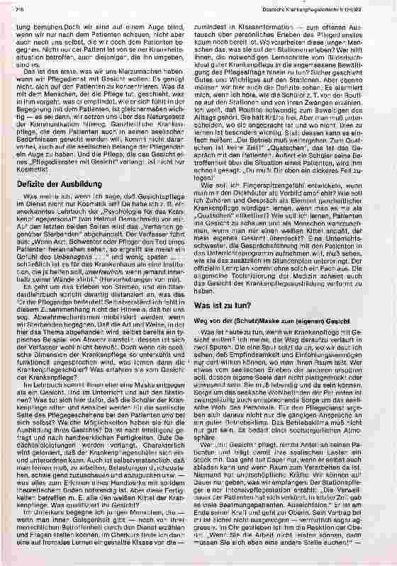 Vorschauseite 2: Pflegedienst mit Gesicht. - Notwendigkeit und Bedingungen eines ganzheitlich orientierten Pflegedienstes