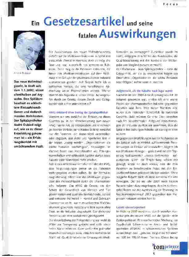 Vorschauseite 1: Ein Gesetzesartikel und seine fatalen Auswirkungen