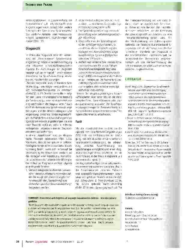 Vorschauseite 3: Diagnostik von Sprachentwicklungsstörungen