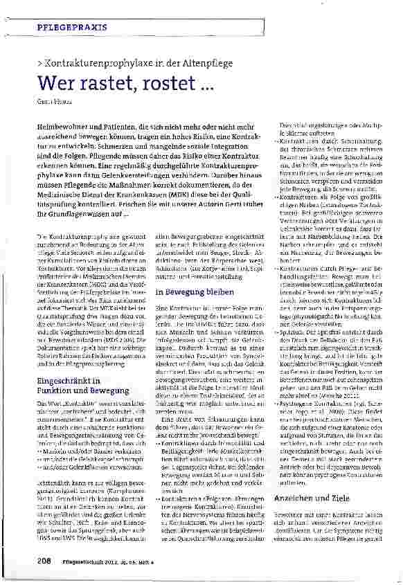 Vorschauseite 1: Wer rastet, rostet...