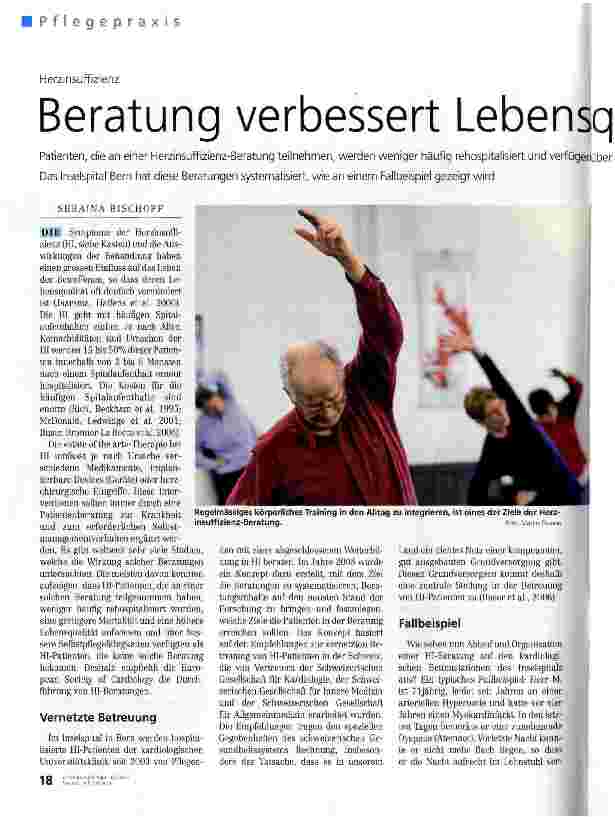 Vorschauseite 1: Herzinsuffizienz Beratung verbessert Lebensqualität