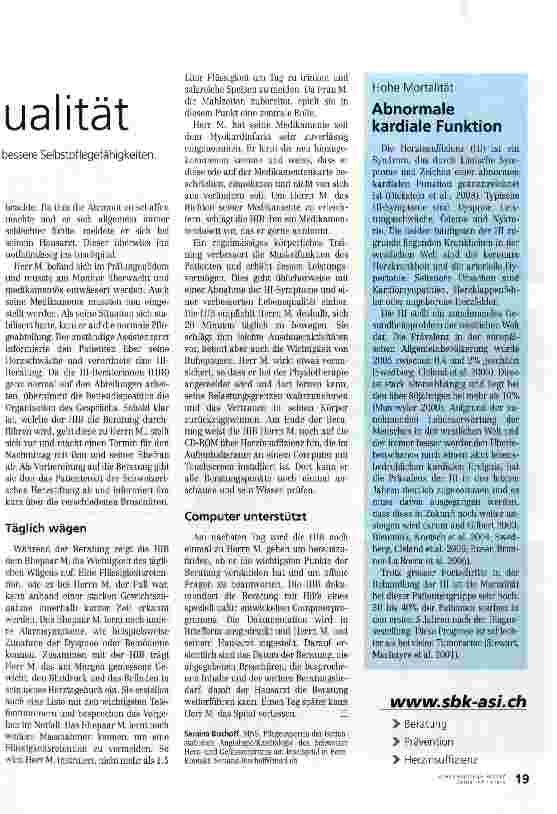 Vorschauseite 2: Herzinsuffizienz Beratung verbessert Lebensqualität