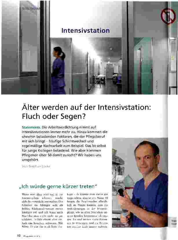 Vorschauseite 1: Älter werden auf der Intensivstation Fluch oder Segen?