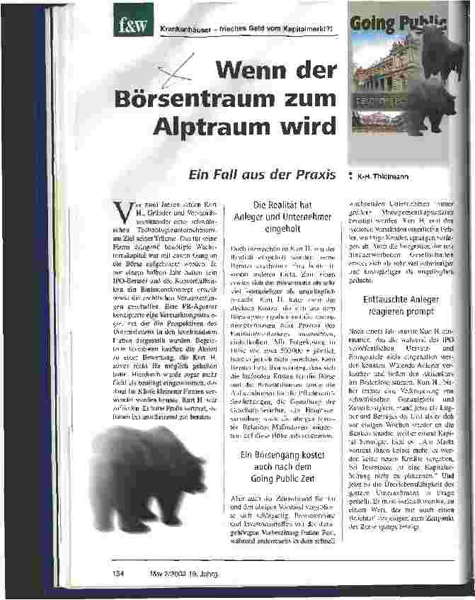 Vorschauseite 1: Wenn der Börsentraum zum Alptraum wird