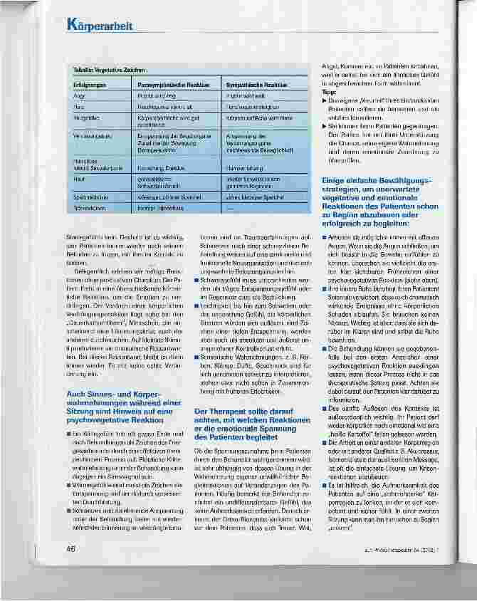 Vorschauseite 3: Psychovegetative Krisen in der Körperarbeit