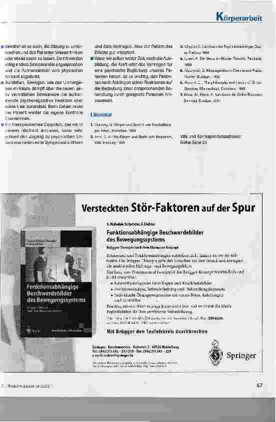 Vorschauseite 4: Psychovegetative Krisen in der Körperarbeit