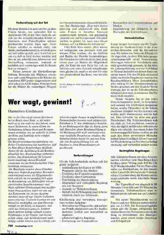 Vorschauseite 2: Frauen und Kinder mit AIDS Die Arbeit des Mildmay Mission Hospitals in London