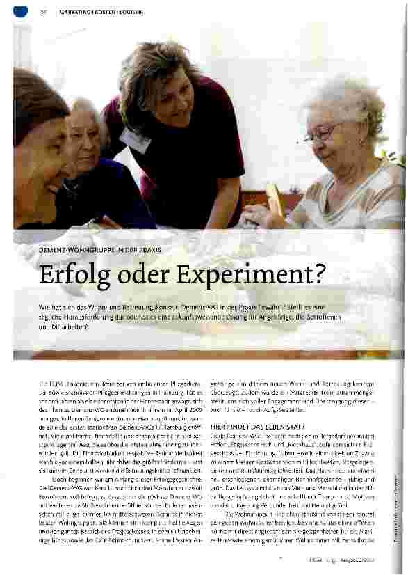 Vorschauseite 1: Erfolg oder Experiment?