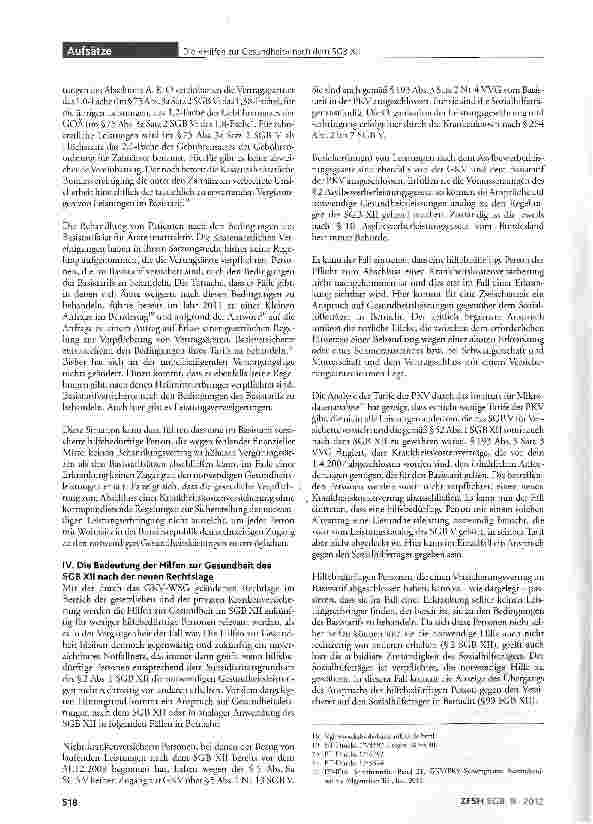 Vorschauseite 5: Die »Hilfen zur Gesundheit« nach dem SGB XII