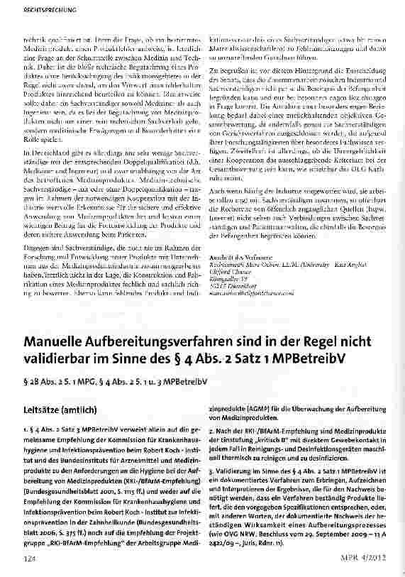 Vorschauseite 6: Ablehnung eines Sachverständigen wegen Befangenheit