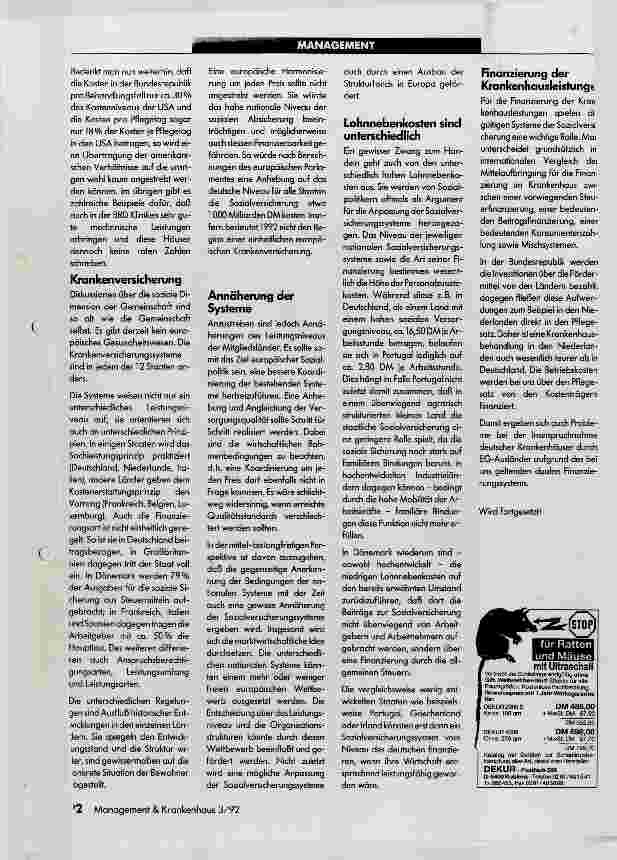 Vorschauseite 3: EG 92 - Auswirkungen auf die Krankenhäuser Teil 1