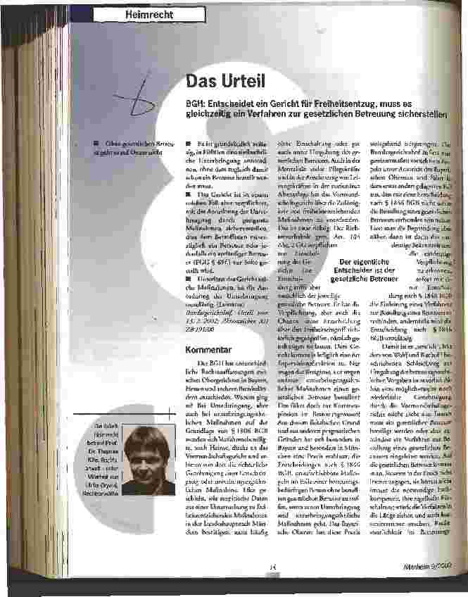 Vorschauseite 1: Das Urteil
