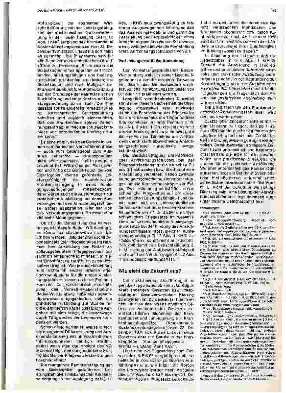 Vorschauseite 3: Ist der Krankenpflegeschüler-Anrechnungsschlüssel von 5:1 rechtswidrig?