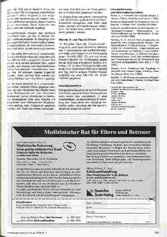 Vorschauseite 3: Ratschläge für Eltern zur Säuglingsernährung in der BRD Mitteilung der Ernährungskommission der Deutschen Gesellschaft. .