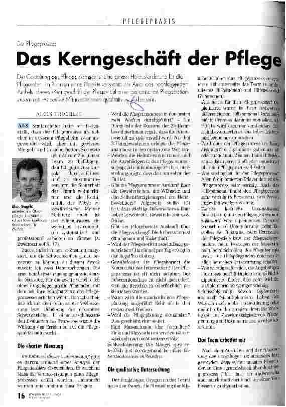 Vorschauseite 1: Das Kerngeschäft der Pflege